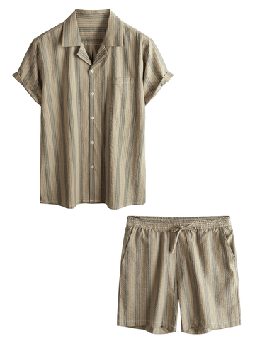 Herren-Sommer-Set aus Hemd und Shorts
