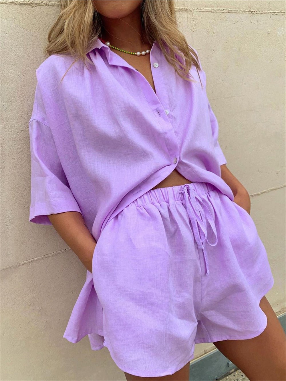 Conjunto Feminino Blusa de Meia Manga Shorts - Jasmine Camacho