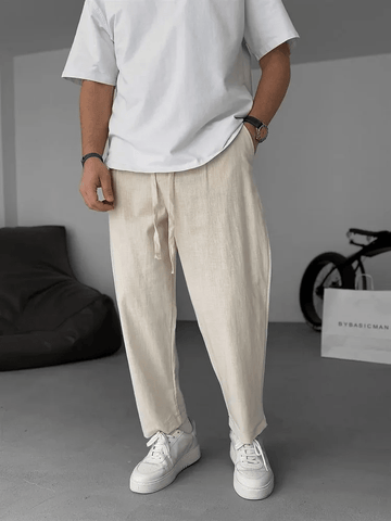 Leinenhose mit geradem Bein