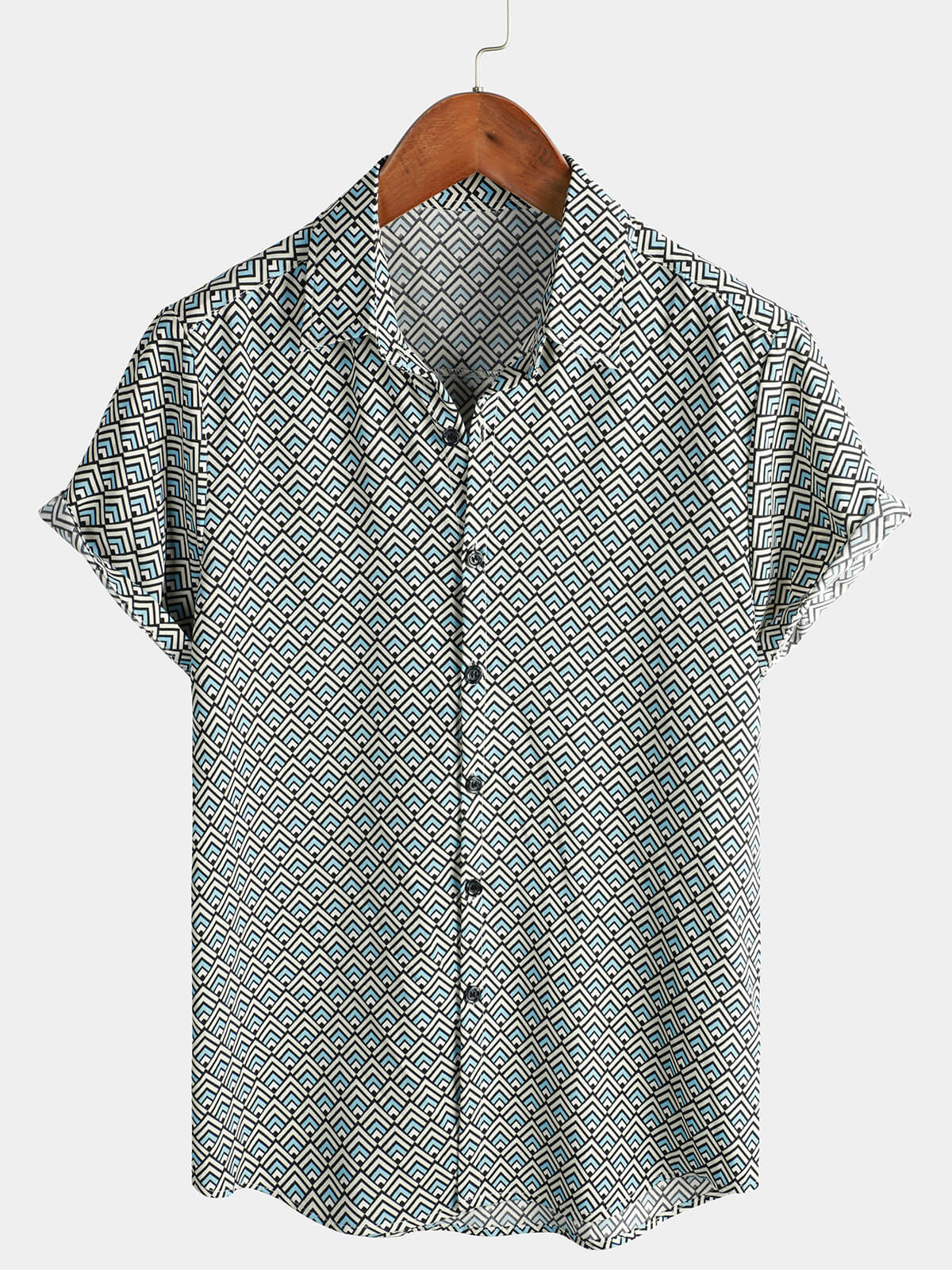 Vintage Herrenhemd mit geometrischem Muster