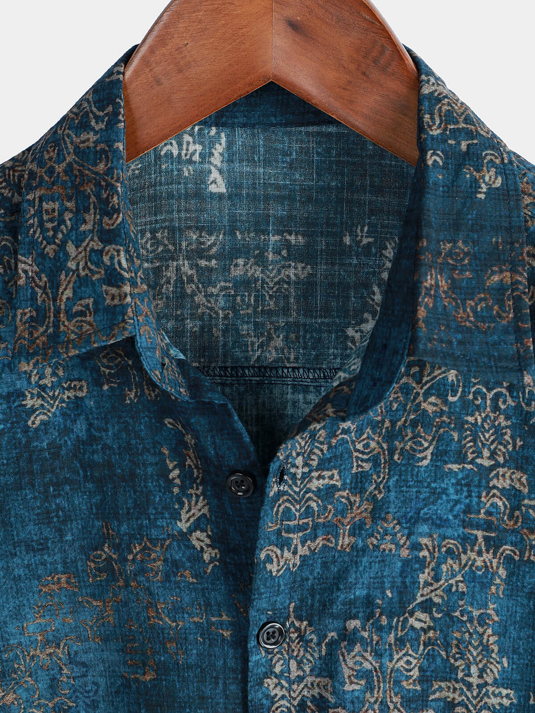 Herren Kurzärmliges Sommerhemd Blau
